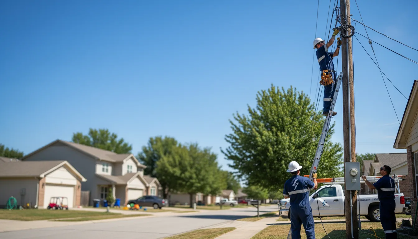 Residential electrician providing installation services in Mansfield, OH